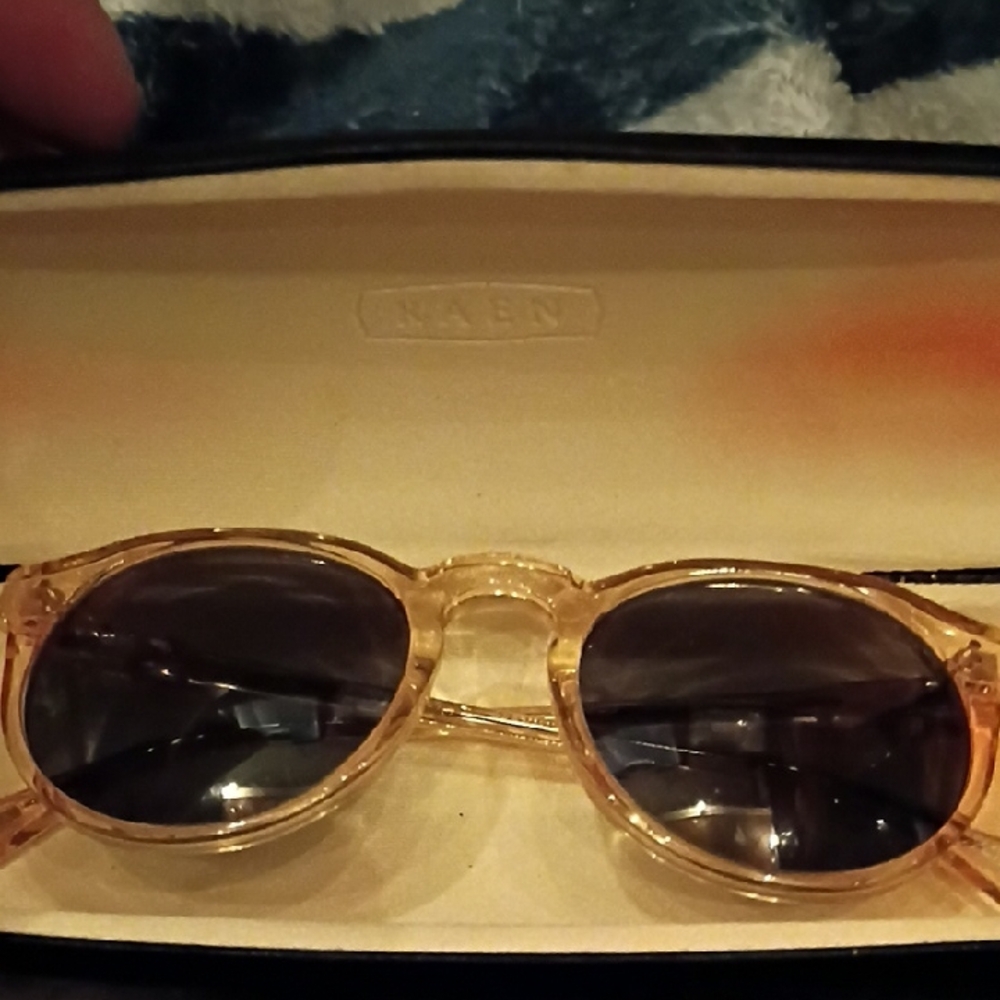 RAEN Translucent Amber Sunglasses in Smoke Lens